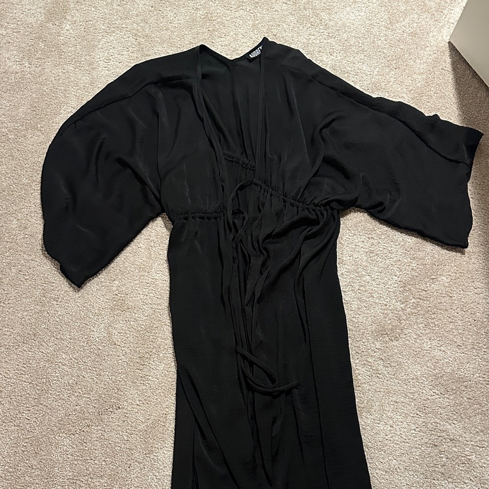 Elegant Black Kimono Cardigan